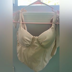 Cream colored going out top padded